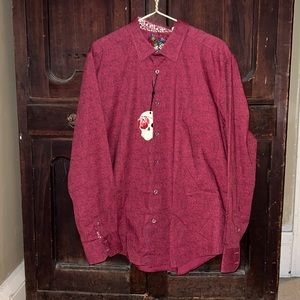 Robert Graham burgundy dress shirt